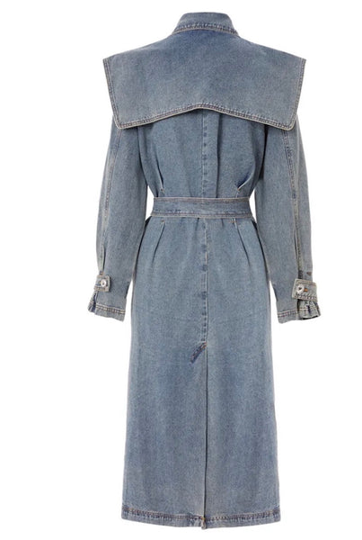 トレンチコート HEVO Margherita linen and cotton trench coat with denim BV-DenimTrenchcopy_grande.jpg?