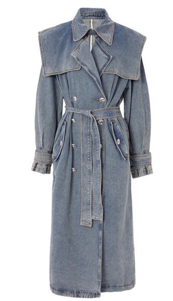 Edenna denim trench coat