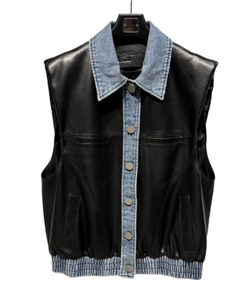 INDIGO VINTAGE STRIPE WORK VEST | Nama Denim