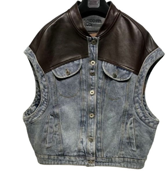 Black Spiked Studded Leather Punk Vest, M - Etsy