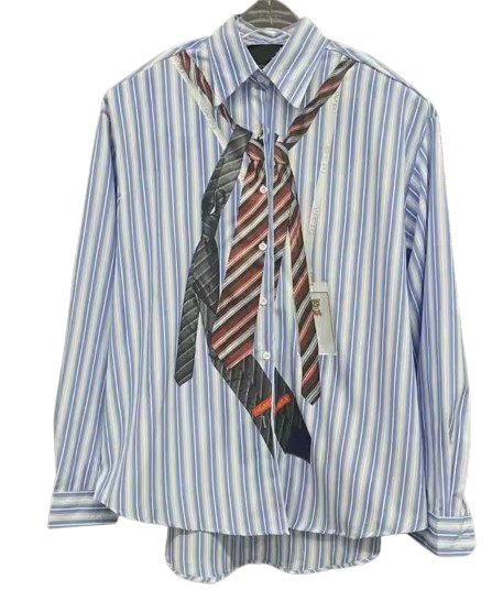 Shirt with Tie Print