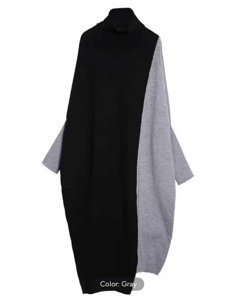 Two-Tone Sweater Dress