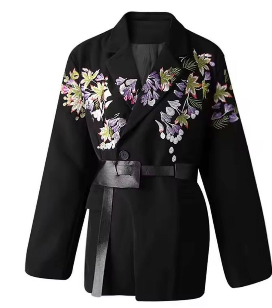 Embroidered Statement Blazer
