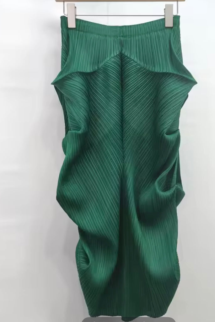 Sculptural Pleated Skirt
