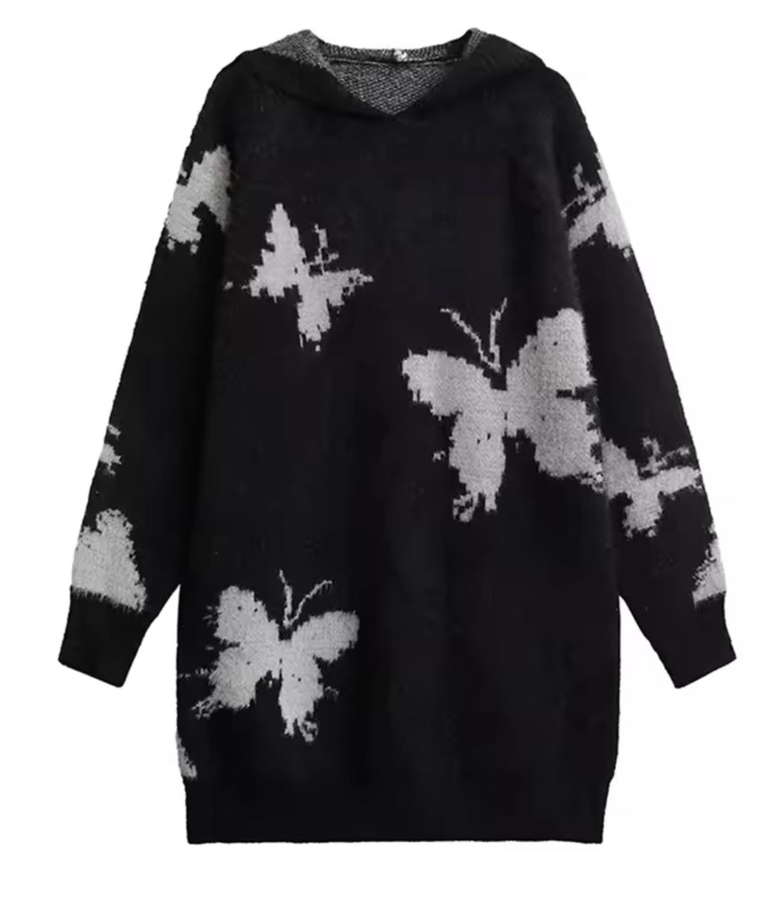 Butterfly Sweater Tunic-Dress