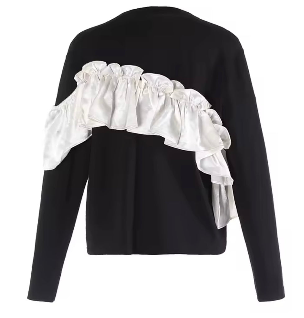 Sculpted Ruffle Statement Top