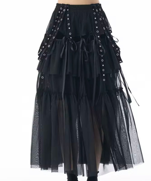 Layered Grommet Tulle Skirt | Madonna & Co