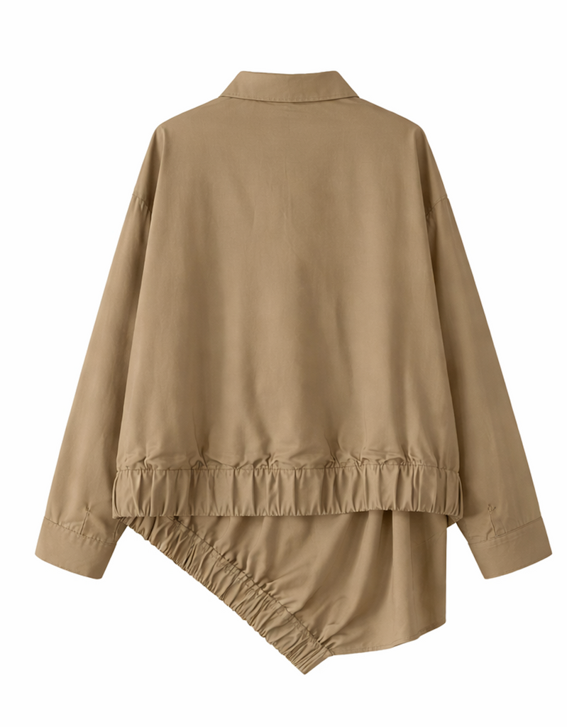 Asymmetrical Gathered Shirt