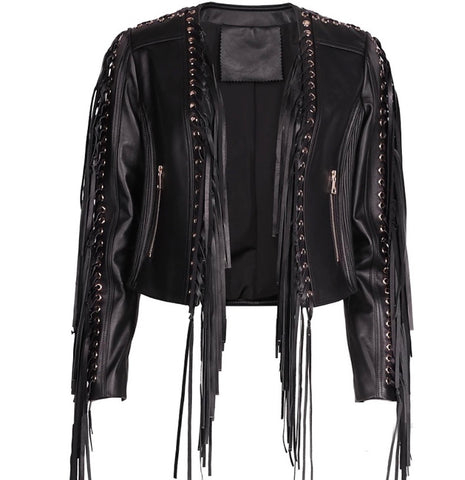 Crop Leather Moto