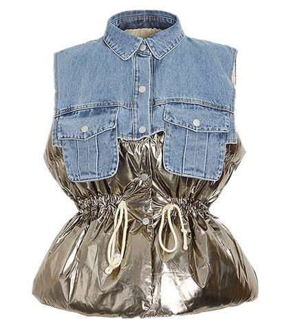 Plaid  - Denim Blazer