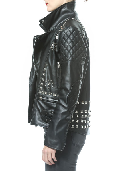 Studded Leather Moto | Madonna & Co | Madonna & Co