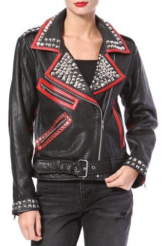 Crop Leather Biker