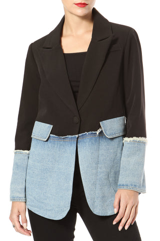 Plaid  - Denim Blazer