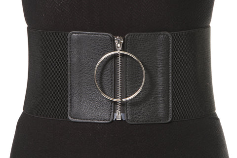 Wide Belt With Front Ring Closure