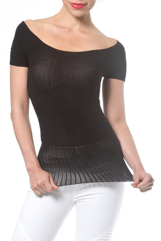 Ribbed Seamless Knit Top