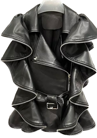 Crop Leather Moto