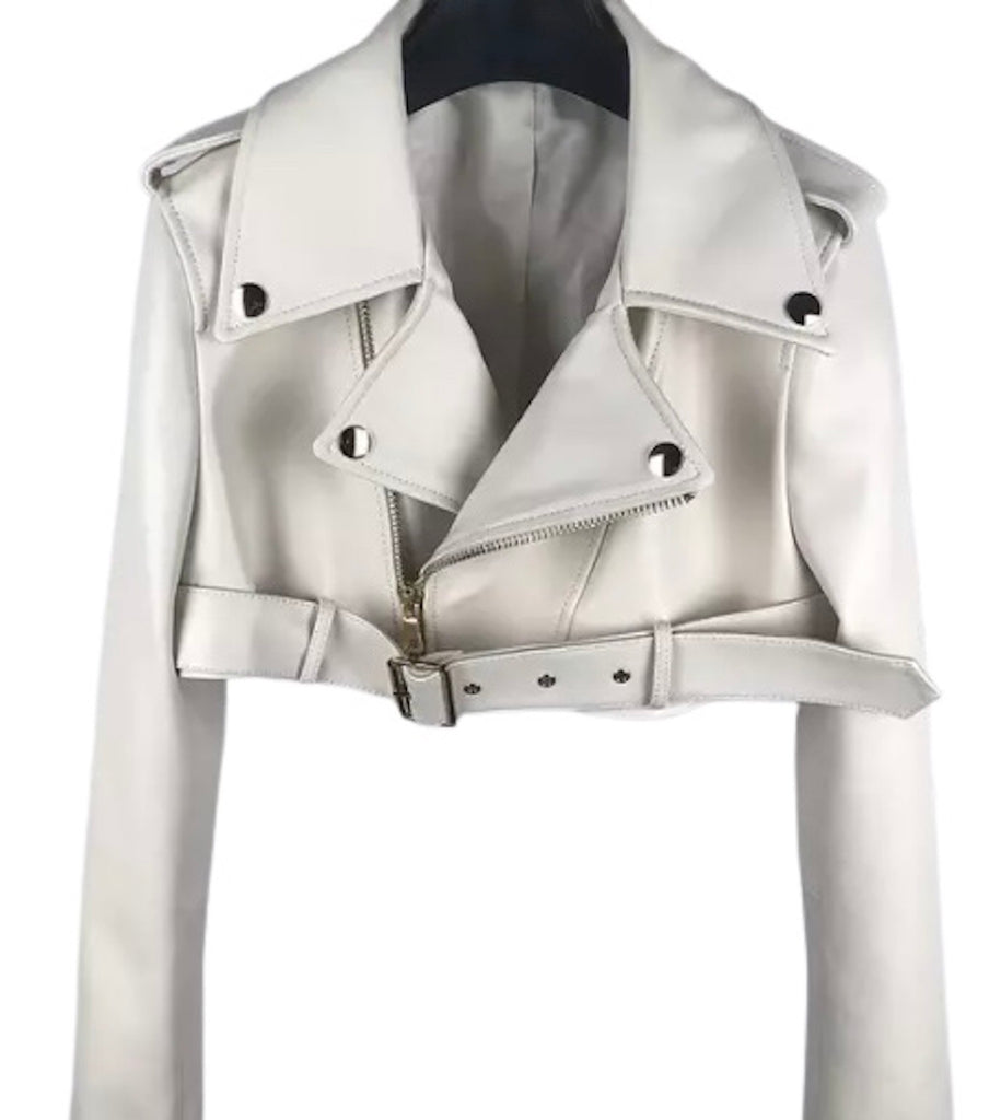 Crop Leather Moto