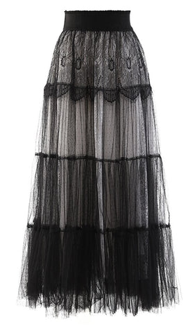 Shirred & Ruched Knit Maxi Skirt-Tube Dress