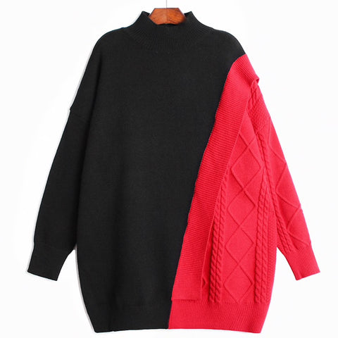 Knit-Woven Sweater Tunic