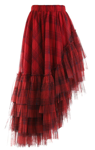 Tulle Skirt with Woven Waist