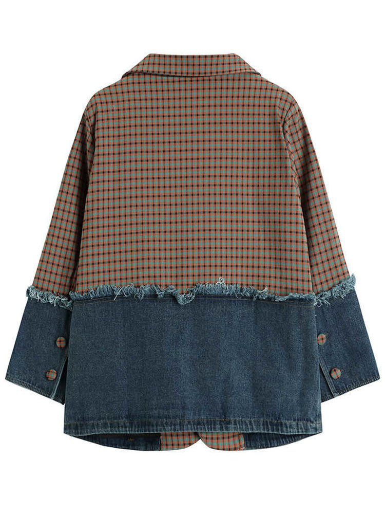 Plaid  - Denim Blazer