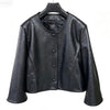 Embossed Floral Leather Jacket