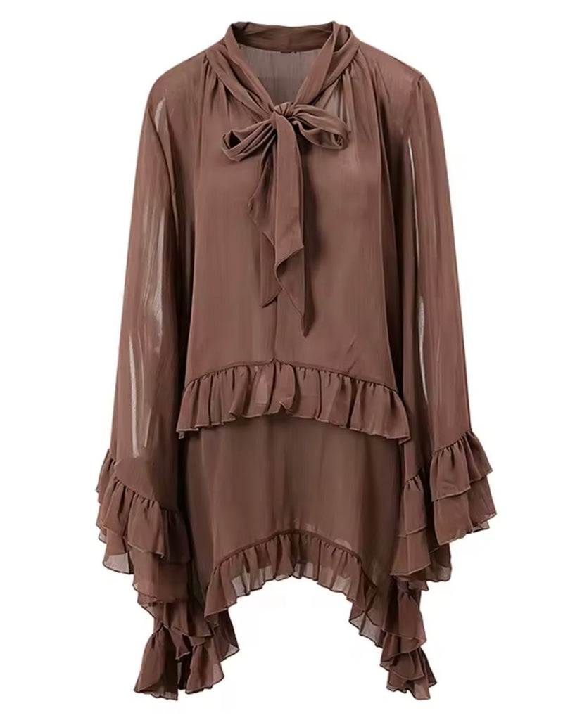 Romantic Semi-Sheer Tunic