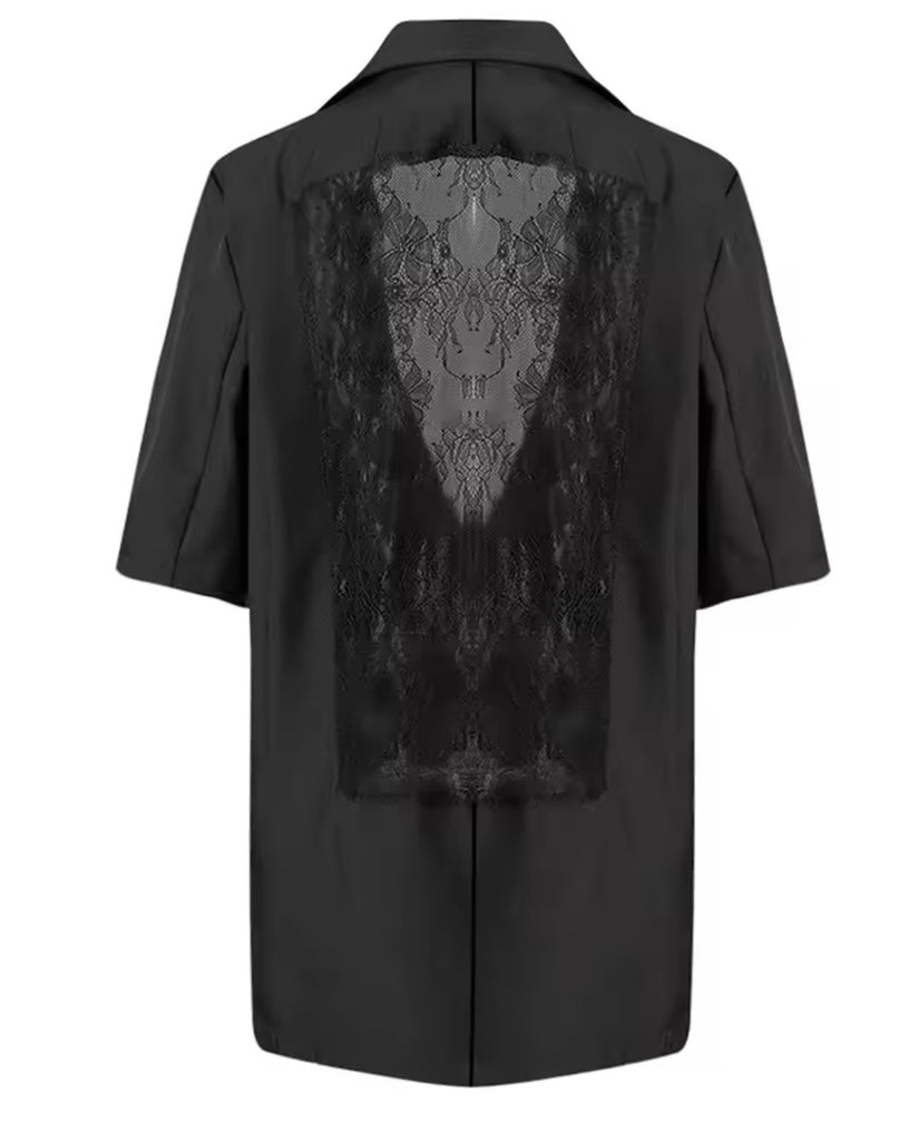 Lace Back Blazer