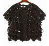 Floral Cutwork Statement Top