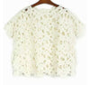 Floral Cutwork Statement Top