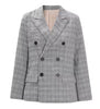 Pleated Back Plaid Blazer
