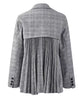 Pleated Back Plaid Blazer
