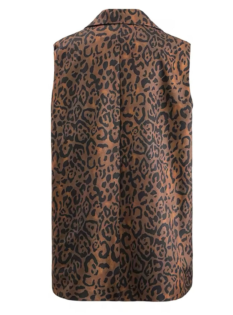 Leopard Long Vest