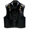 Charm Detailed Leather Vest