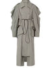 Trench with Draped Sleeves