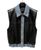 Leather Denim Vest