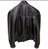 Gathered Leather Bomber