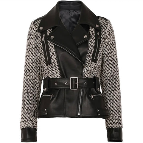 Luxe Leopard Leather Blazer