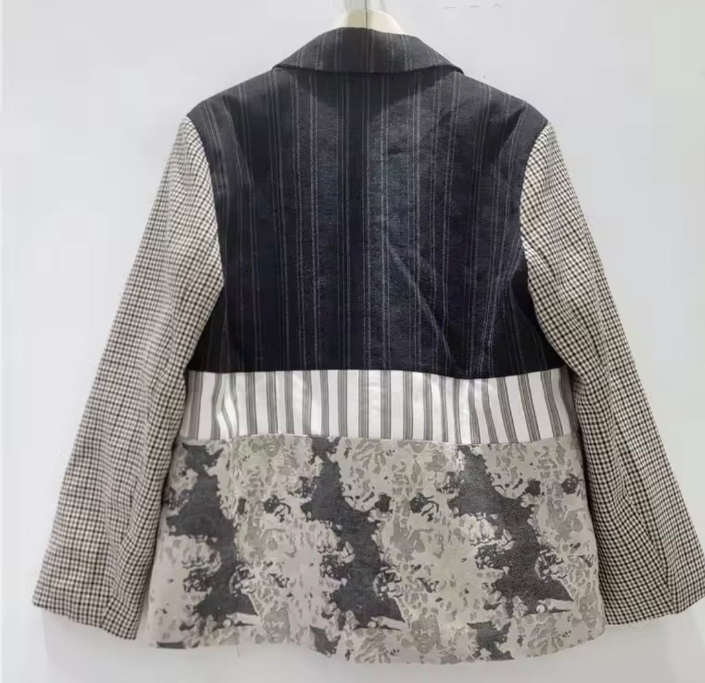 Mixed Media Blazer