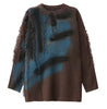 Abstract Distressed Sweater