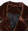 Floral Velvet Trim Statement Blazer