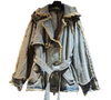 Deconstructed Denim Belted Jacket