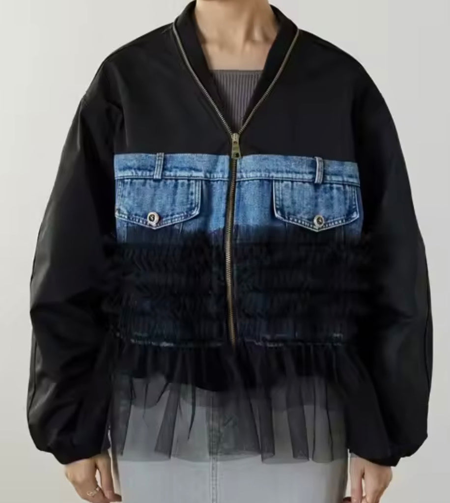 Denm Tulle Zip Jacket