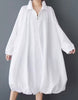 Chic Bubble Hem Shirt Dress
