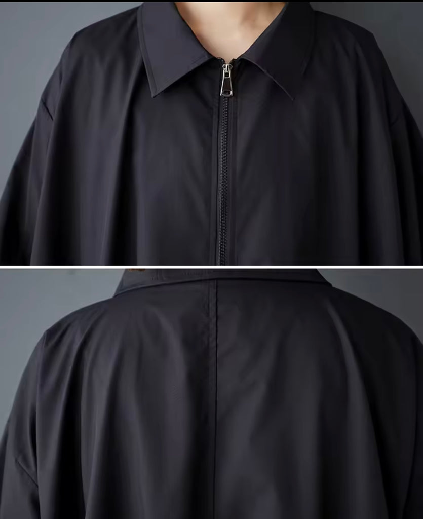 Chic Bubble Hem Shirt Dress