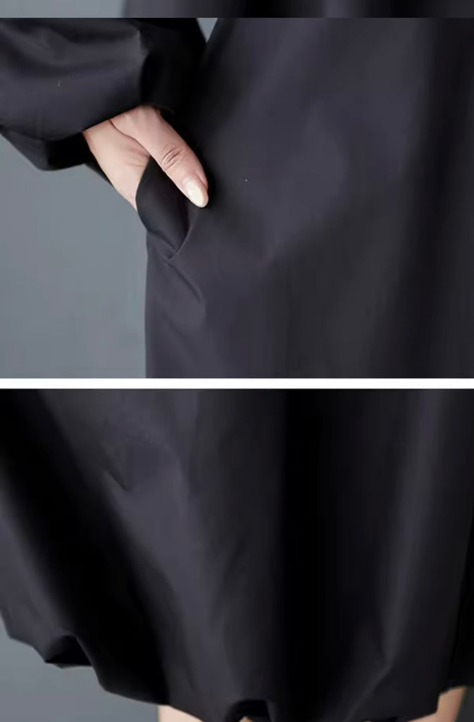 Chic Bubble Hem Shirt Dress