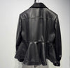 Chic Leather Zip Front Peplum