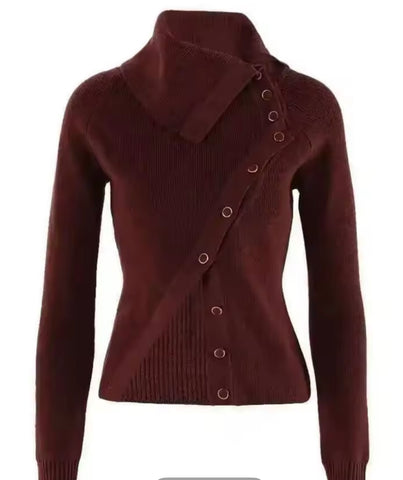 Distressed Sweater with Pins