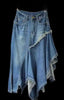 Asymmetrical Tiered Denim Skirt
