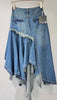 Asymmetrical Tiered Denim Skirt
